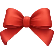 Red bow sticker