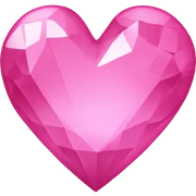 Crystal pink heart sticker
