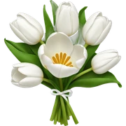white tulip bouquet  sticker