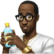 p diddy holding baby oil sticker