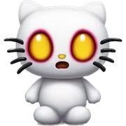 Scary hello kitty sticker