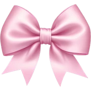 light pink satin bow  sticker