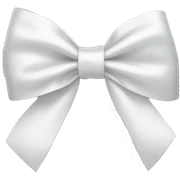 white satin bow sticker