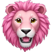 pink lion sticker