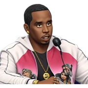 male singer with jewelry sticker