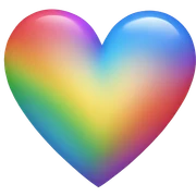 rainbow heart sticker