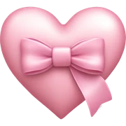 Light pink heart with bow sticker