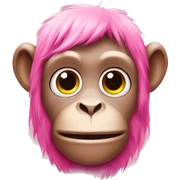 Pink monkey  sticker