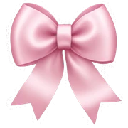light pink ribbon bow sticker