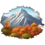 autumn mountain sticker