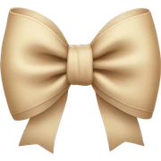 Beige bow sticker