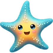 Cute little baby starfish sticker