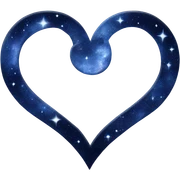 Midnight blue silver galaxy heart  sticker