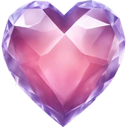 Crystal heart sticker