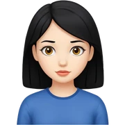 Chica con pelo negro sticker