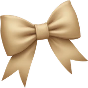 Beige bow sticker