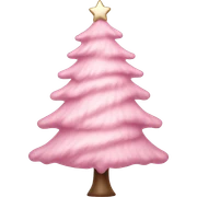 pastel pink christmas tree sticker