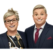 smiling boys in formal attire sticker