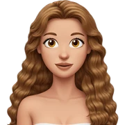 smiling girl with brown hair sticker