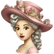 Vintage rococo (hat only) sticker