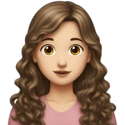 White girl with long dark curly hair hugs white girl with brown straight hair with bangs  sticker