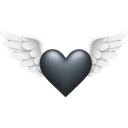 heart with angel wings sticker