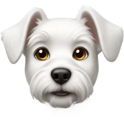 White small dog sticker