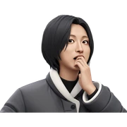 realistic girl in coat sticker