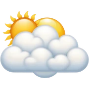 cloud with sun sticker
