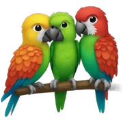 small parrots love sticker