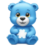 Blue care bear sticker