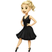 caucasian woman jazz dancer black attire sticker