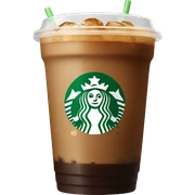 Starbuck ice coffee with ice cubes sticker