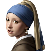 realistic girl with jewelry sticker