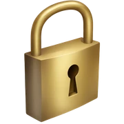 gold lock sticker
