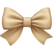 Beige bow sticker