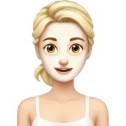 White girl doing skin care sticker