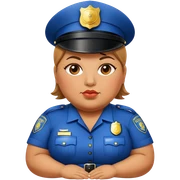 Fat police woman sticker