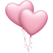 3 pastel pink heart balloons sticker