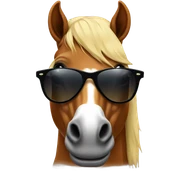 Horse with sunglasses  sticker