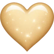 beige heart with a sparkle sticker