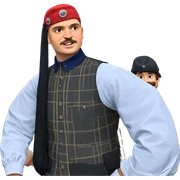 boys in berets with mustaches sticker