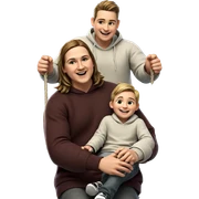 smiling boys on a swing sticker