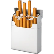 photorealistic pack of cigarettes sticker