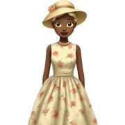 Vintage dress sticker