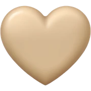 beige heart sticker