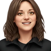 smiling girl with brown hair sticker