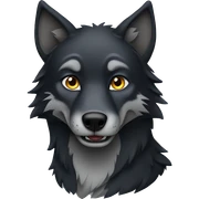 black wolf sticker
