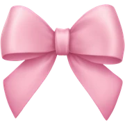 light pink ribbon bow sticker