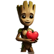 Groot ofreciendo un corazón sticker